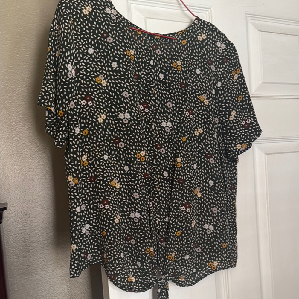 Floral Green Women's Top